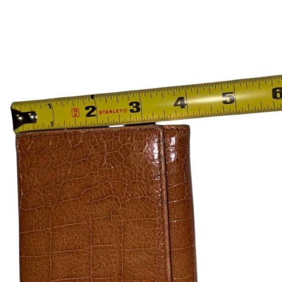 Prada MIU MIU Long Leather Wallet Camel Tan Gold Letters - Picture 13 of 14